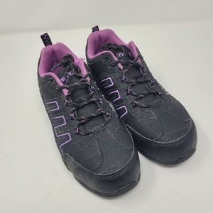 Hytest Steel Toe Shoe Sneakers size 8 Black and Purple
